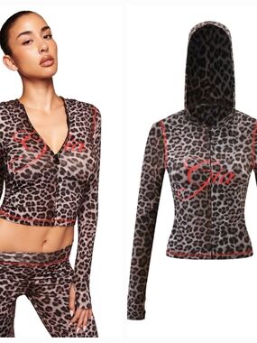 I.AM.GIA BLARE Hoodie in Dark Leopard XXS